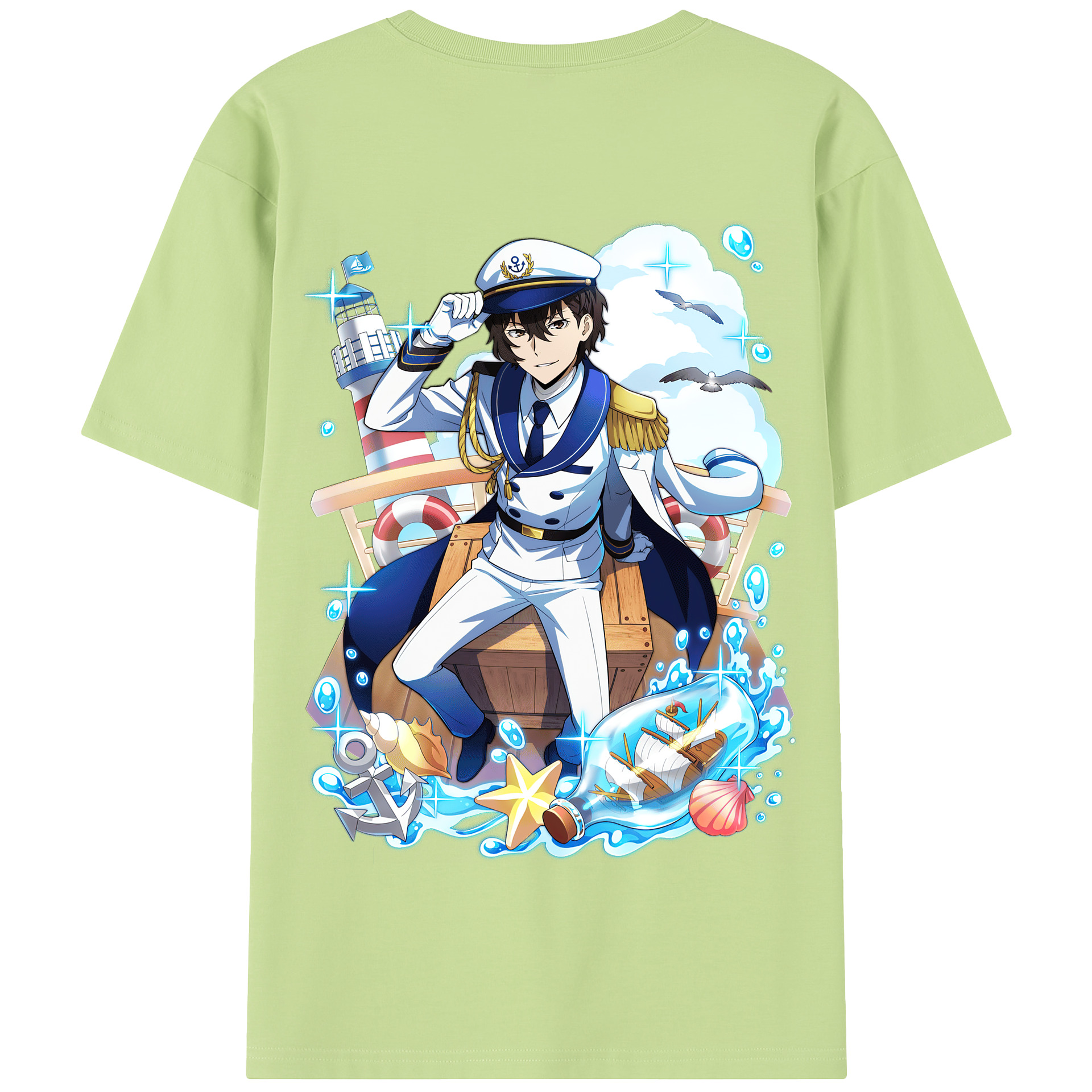 （画像用） 文豪ストレイドッグス Bungo Stray Dogs 綿100％半袖Tシャツ（背面プリント）